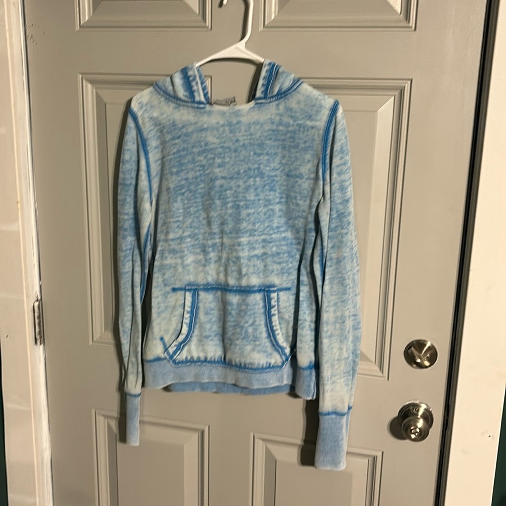 Comfy, distressed, Zen hoodie with front pocket